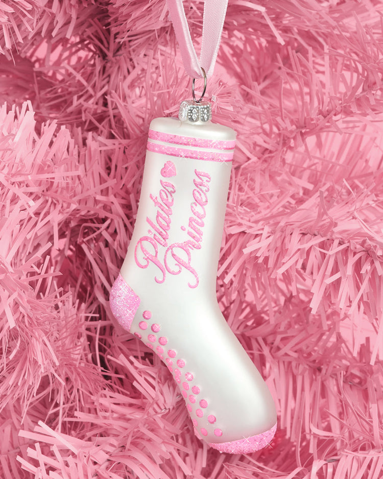 Pilates Princess Ornament - glass ornament