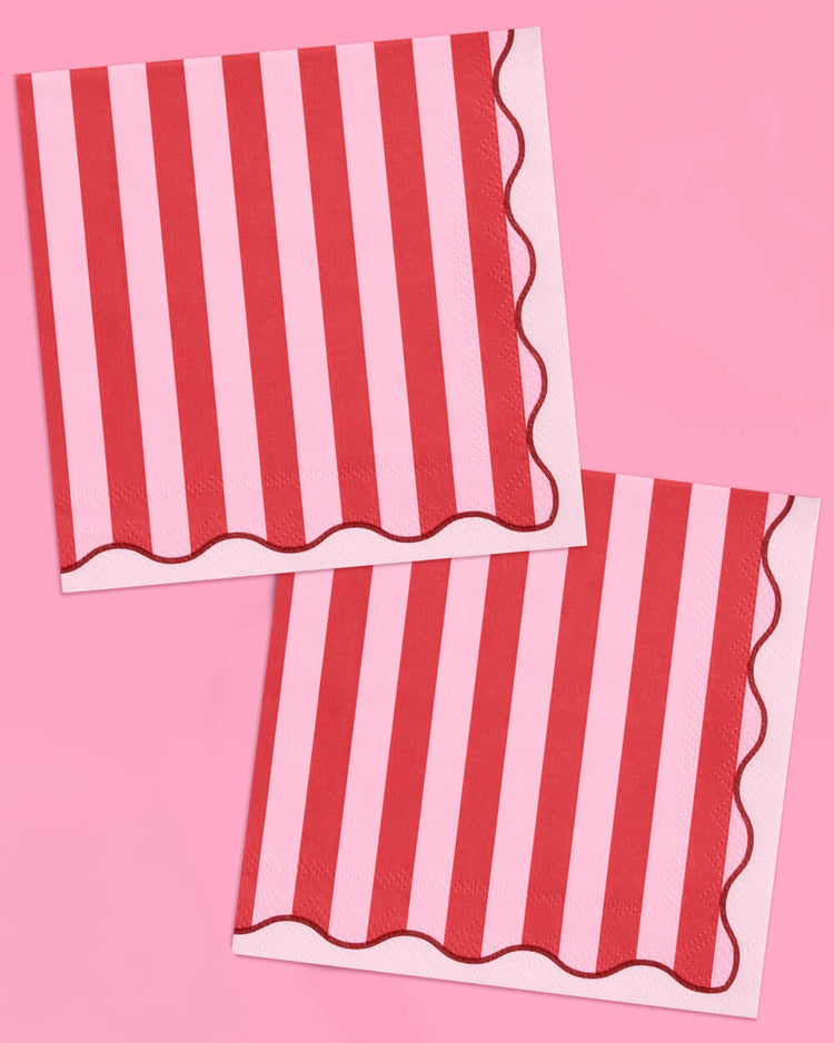 Candy Stripe Napkins - 25 paper napkins