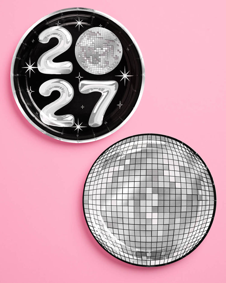 2027 NYE Disco Plates - Set of 24 Paper Plates