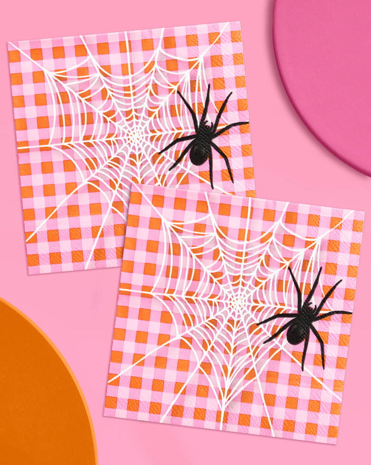 Pink Halloween Napkins - 25 cocktail napkins