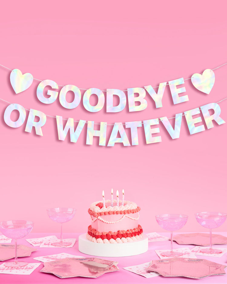 Goodbye Banner - 5 foot banner