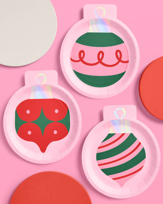Ornament Plates - 24 paper plates