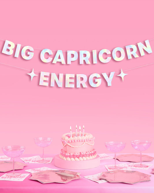 Big ♑️ Energy Banner - iridescent foil banner