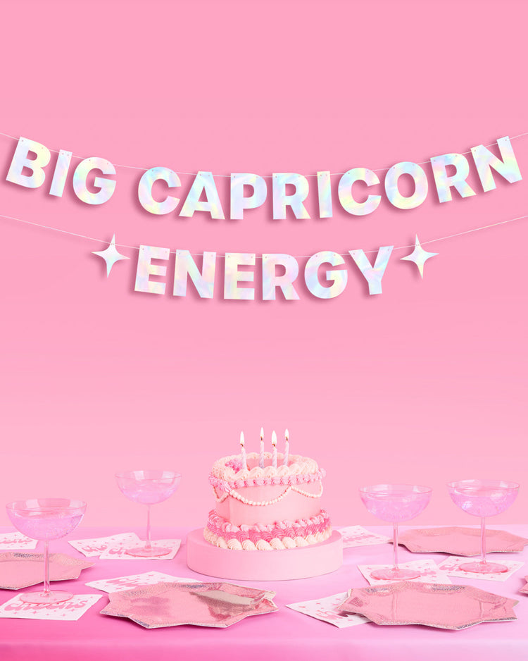 Big ♑️ Energy Banner - iridescent foil banner