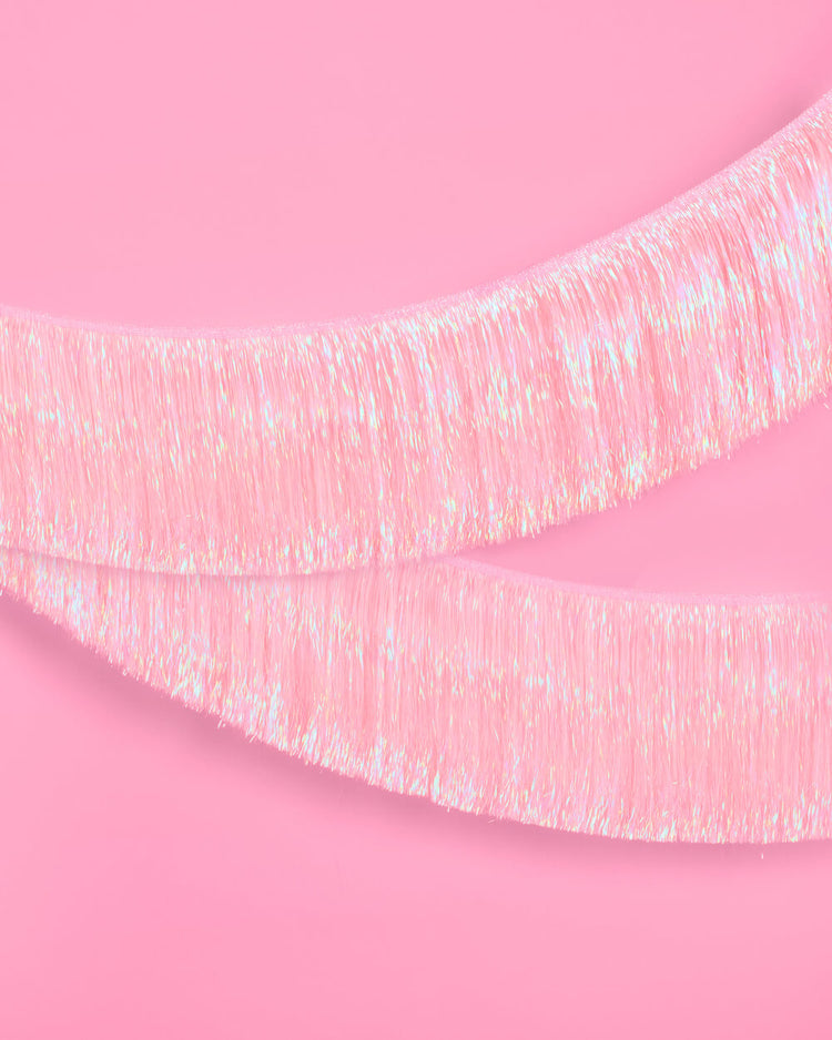 Pretty in Pink Fringe - light pink fringe banner