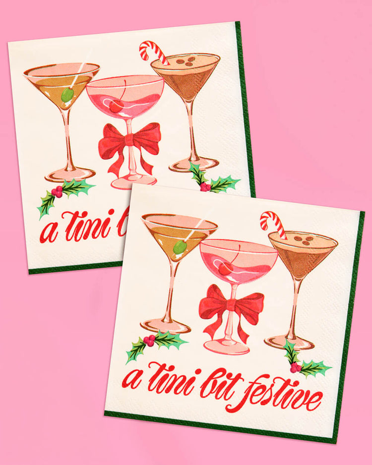A Tini Bit Festive Napkins - 25 Paper Napkins