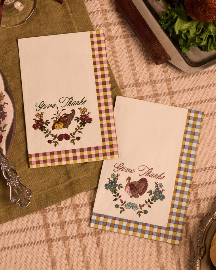 Give Thanks Harvest Napkins - fall themed napkins