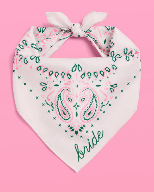 Camp Bride Bandana - embroidered bandana