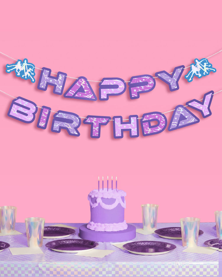 Takedown Banner - iridescent foil banner