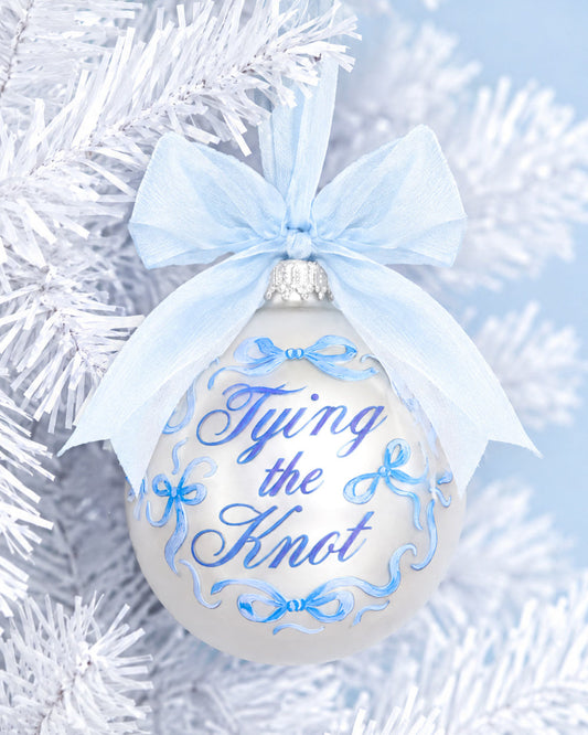 Tying the Knot Ornament - glass ball ornament