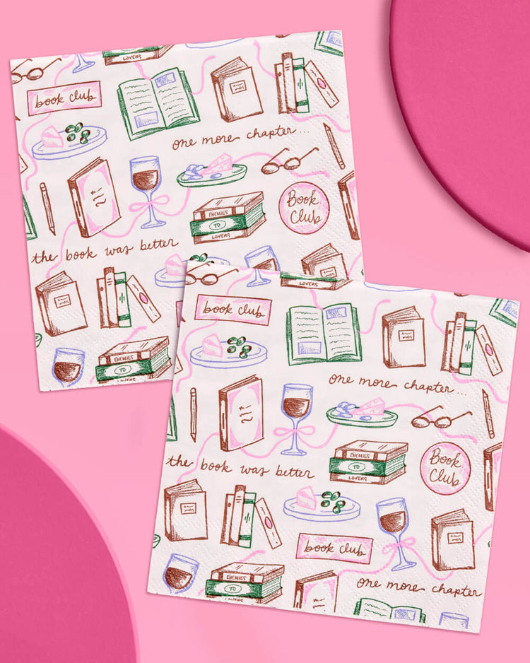 Book Club Napkins - 25 paper napkins