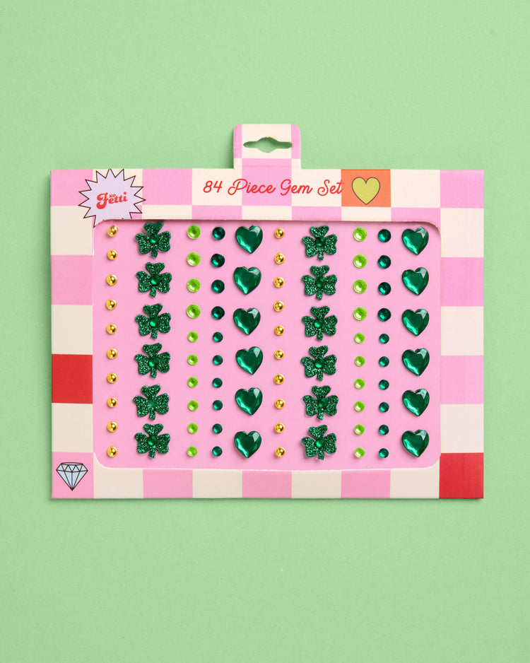 St Patty's Face Gems - 84 adhesive face gems