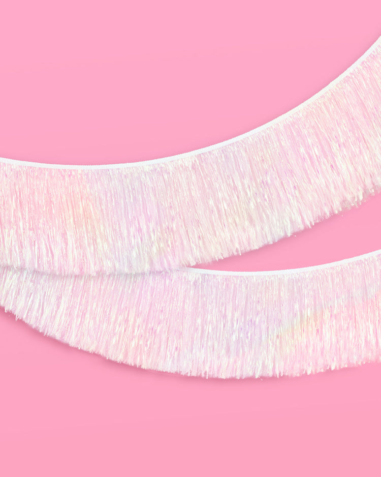 Iridescent Fringe - iridescent foil banner