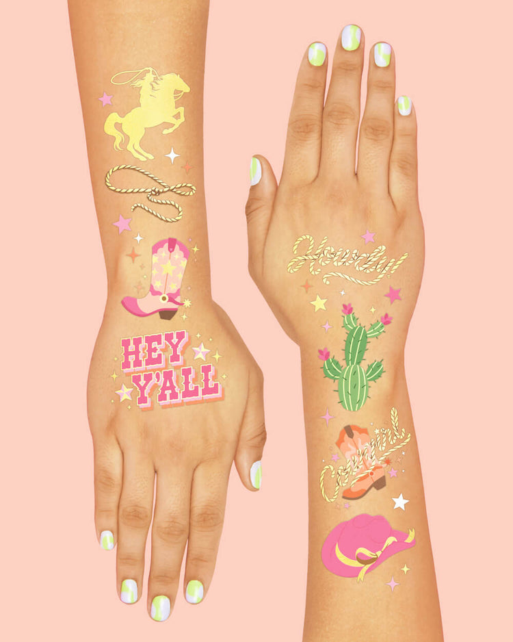 Cowgirl Tats - 100 temporary tattoos