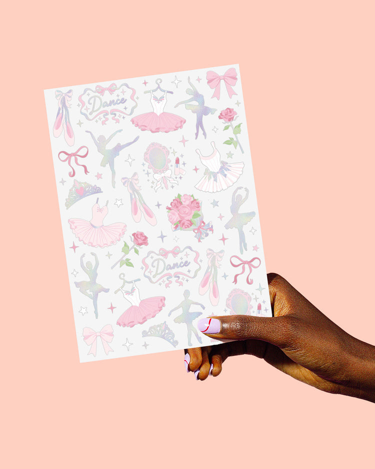 Little Dancer Tats - 50 foil temporary tattoos