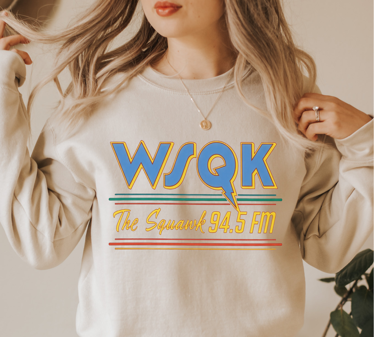 WSQK The Squawk 94.5 FM Unisex Crewneck Sweatshirt