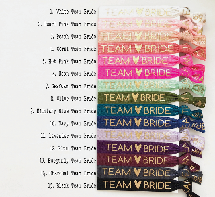 Team Bride Bachelorette Party Hair Tie Favor | To have and to hold your hair back