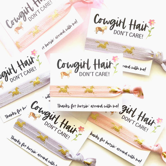 Cowgirl Hair Don't Care! | Girls Horse Party Favors, Cowgirl For your pony Birthday party goodie bag favors, thank your birthday favors