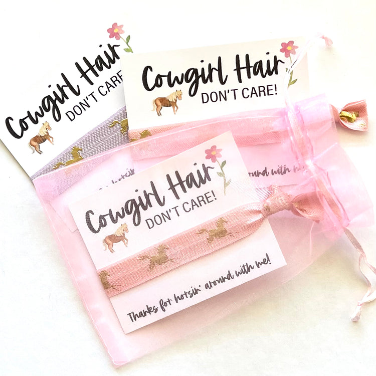 Cowgirl Hair Don't Care! | Girls Horse Party Favors, Cowgirl For your pony Birthday party goodie bag favors, thank your birthday favors