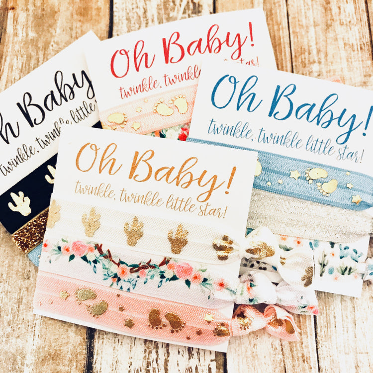 OH Baby! Baby Shower Favors | Hair Tie Favor, Unique Baby Shower Favors Girl, Boy