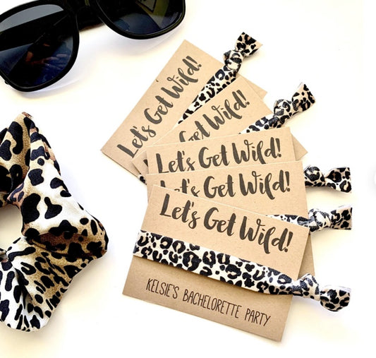 LET's GET WILD | Custom Bachelorette Party Favors | Hair Tie Favors