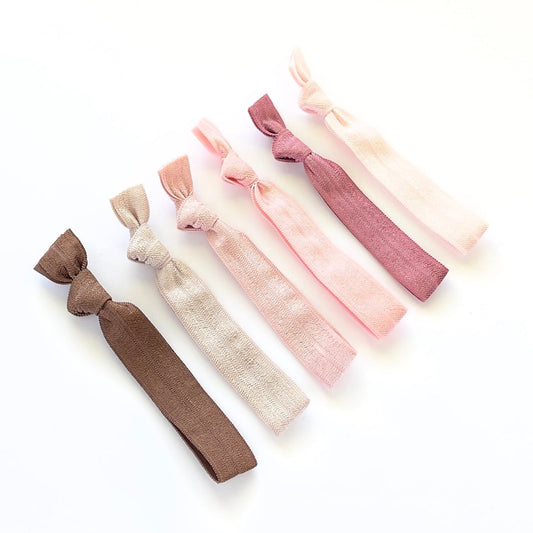 BLUSH Neutral Ombre Elastic Hair Tie Set
