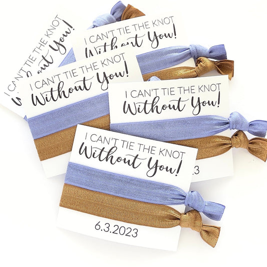 Bridesmaid Proposals | I can't tie the knot without you hair ties | Personalized Wedding Date Gifts