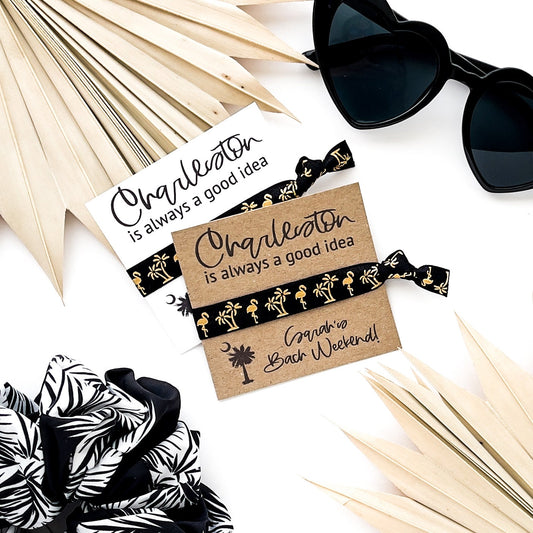 Charleston Bachelorette Favors | Charleston is always a good idea Bachelorette Hair Ties Southern Charm Bach