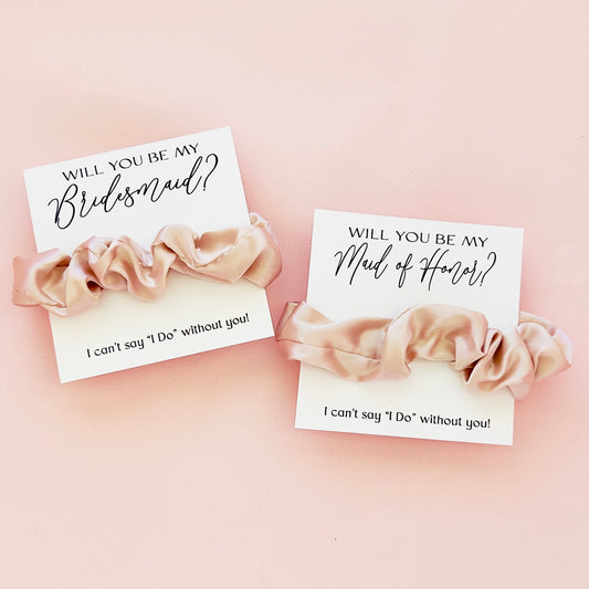 Will you be my Bridesmaid Satin Scrunchie Proposal Gift